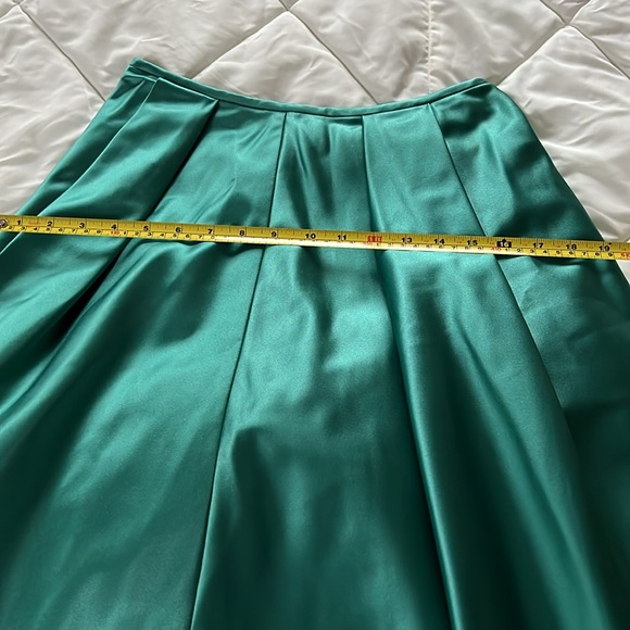 Vintage Melinda Eng Designer Emerald Green Silk And Satin ShortParty Dress Siz 4 - Picture 15 of 17